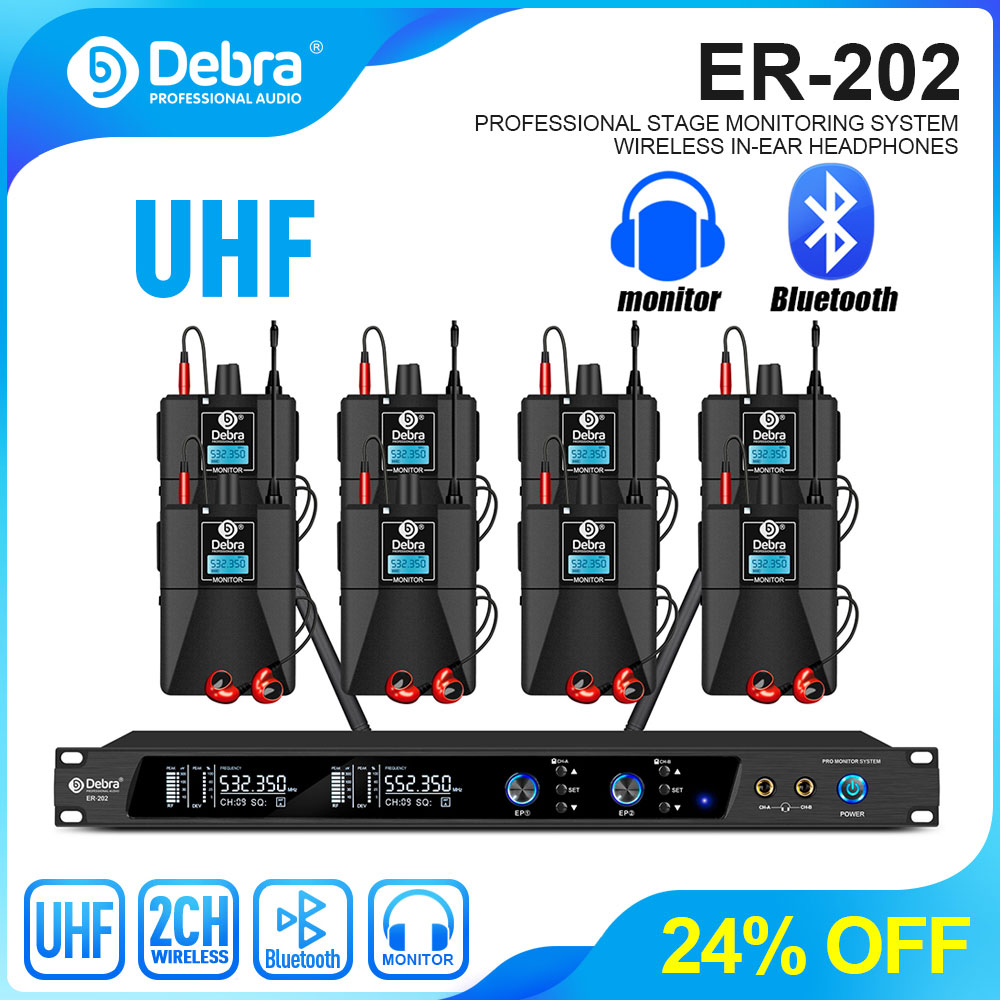 In Ear Monitor Iem - Debra UHF IEM ER-202 Kablosuz Kulak