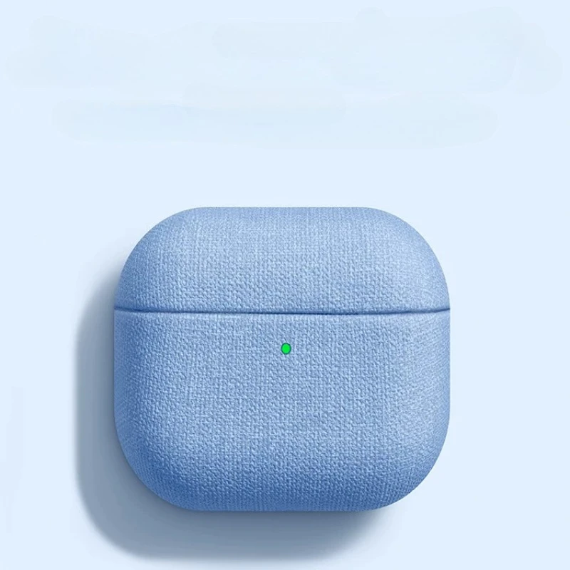 Headphone Case Hard - Düz Renk, Kalın Kumaş Desenli, AirPods
